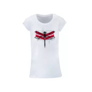 CAMISETA YANMAR LIBÉLULA BRANCA FEMININA