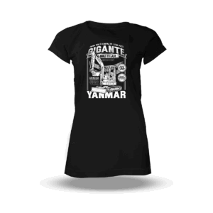 Camiseta Yanmar Build to Last Preta Feminina