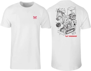 Camiseta Yanmar Mechanics YANMAR Branca Masculina