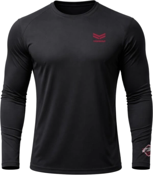 Camiseta UV Manga Longa YANMAR Preta Unissex