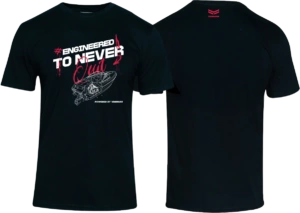 Camiseta Engineered to Never Quit YANMAR Preta Masculina