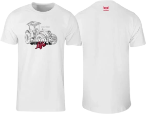Camiseta Simple Life Engine YANMAR Branca Masculina
